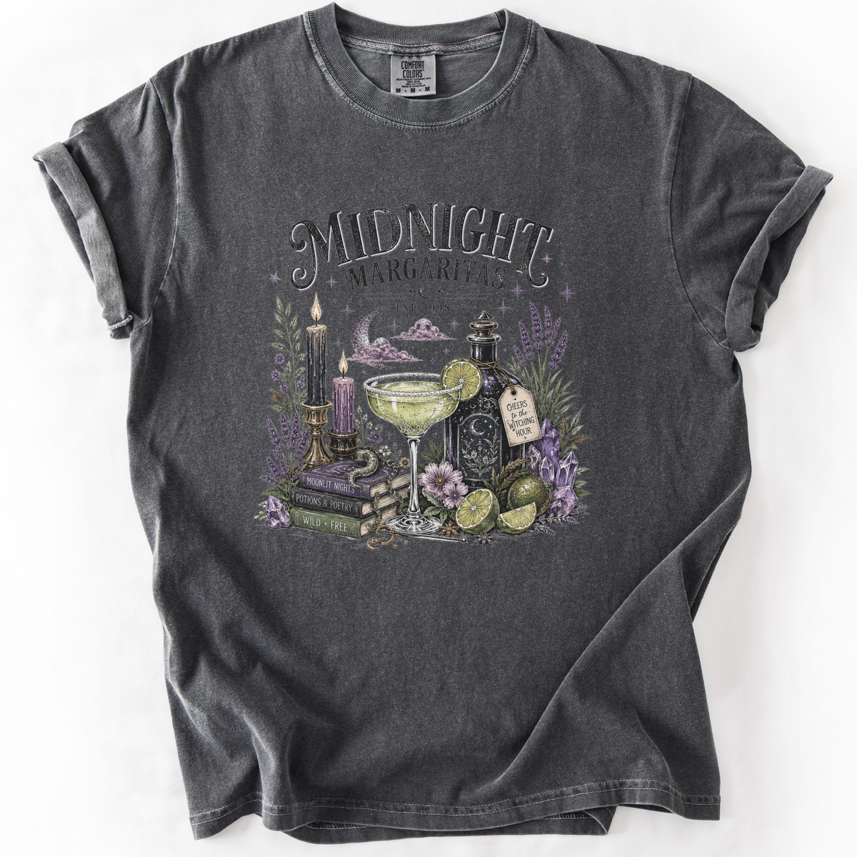 Midnight Margaritas Witchy Apothecary Graphic Tee | Foxfire & Fable - Pepper