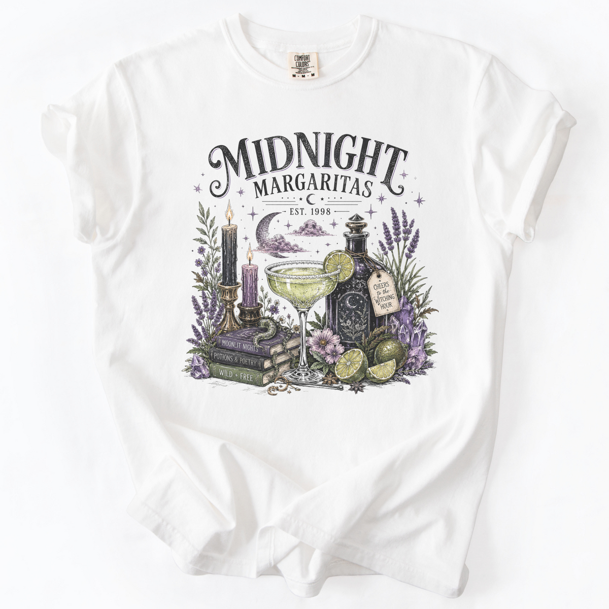 Midnight Margaritas Witchy Apothecary Graphic Tee | Foxfire & Fable - White