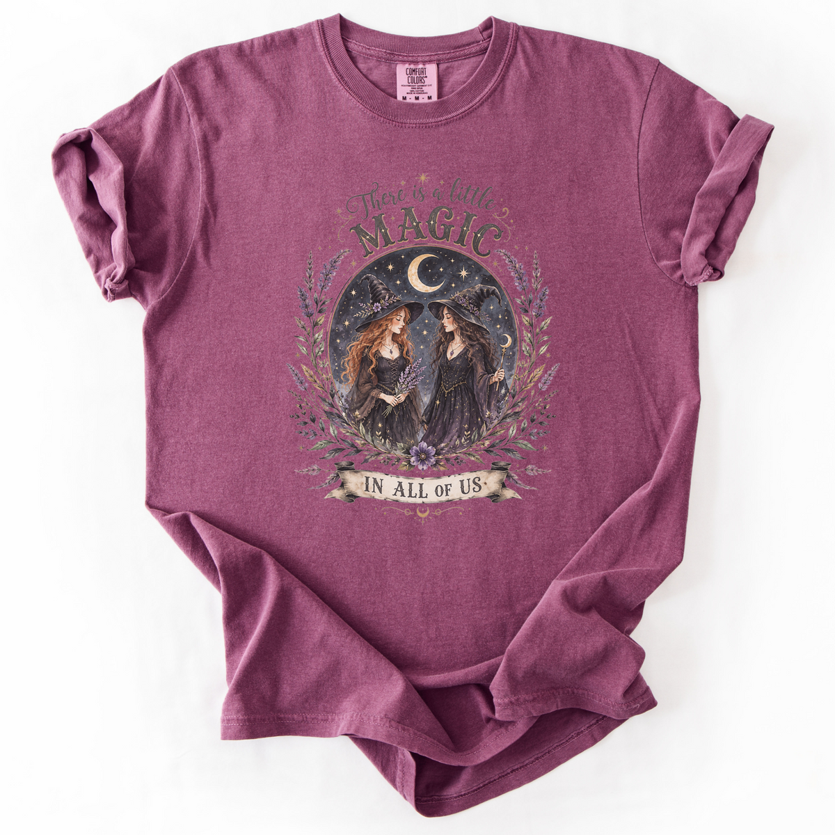 Witchy Magic Celestial Graphic Tee | Foxfire & Fable - Berry